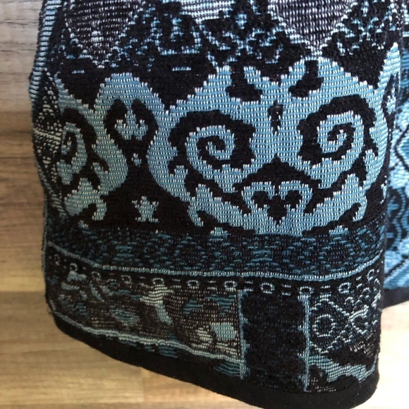 Vintage Tradition Brocade Embroidered Geometric Print Zippered Jacket Large - Picture 7 of 12